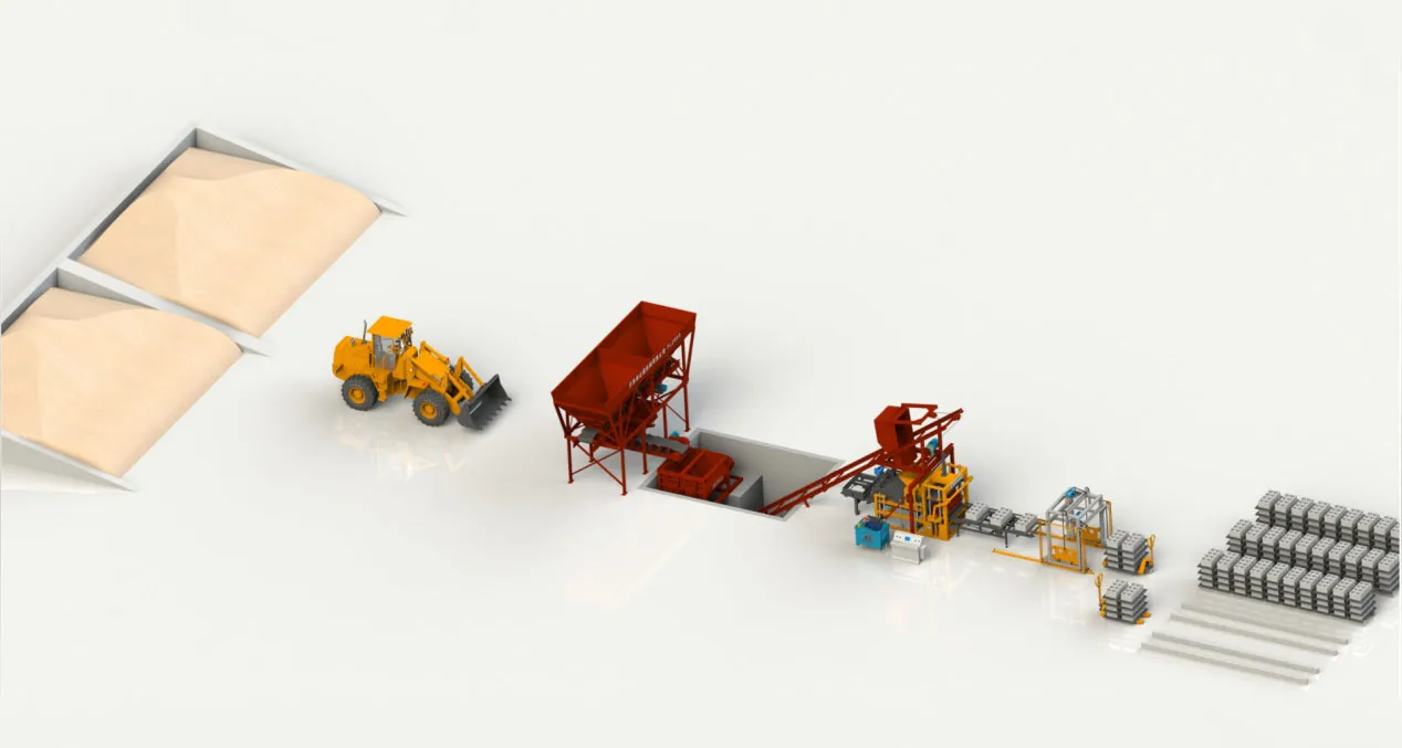 Автоматический вибропресс для пустотелых блоков JDT-QT4 (6)