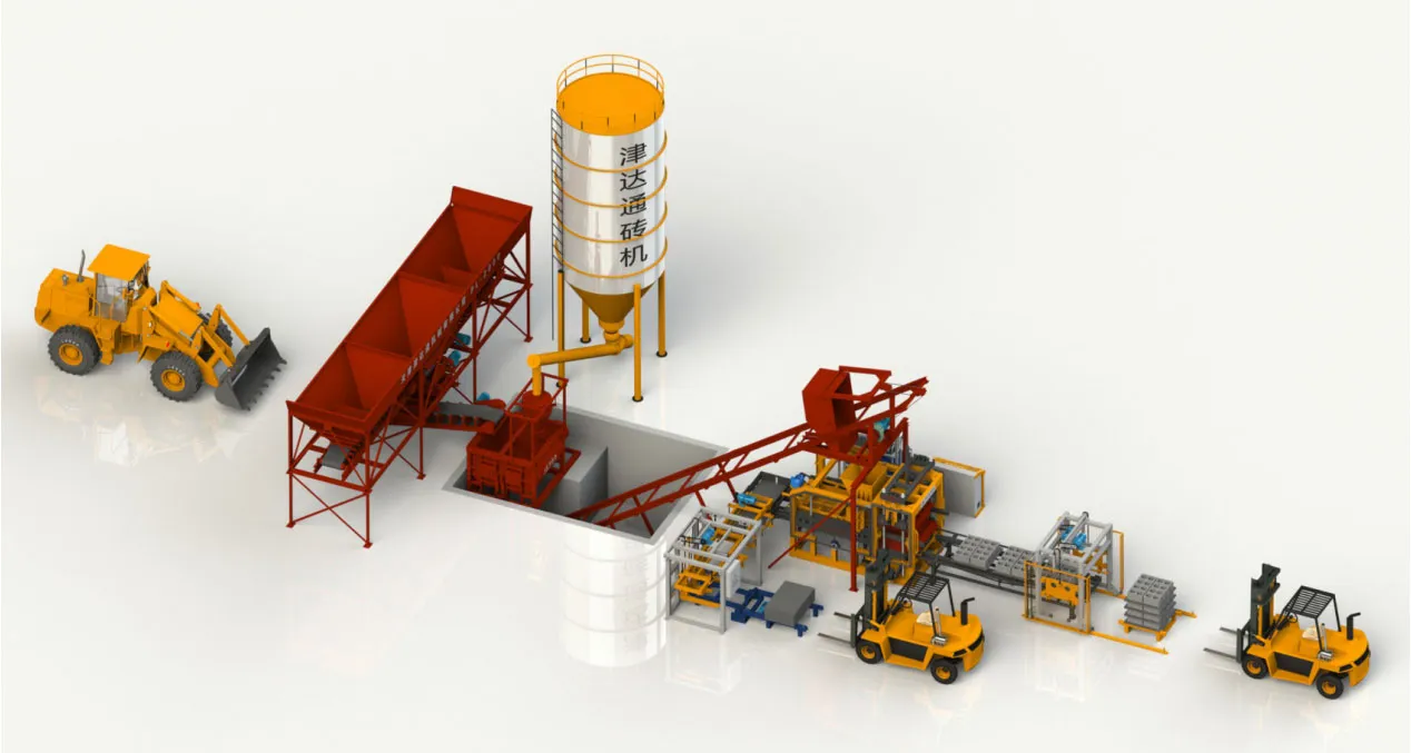 Вибропресс для пустотелых стеновых блоков JDT-2000H8 (6)