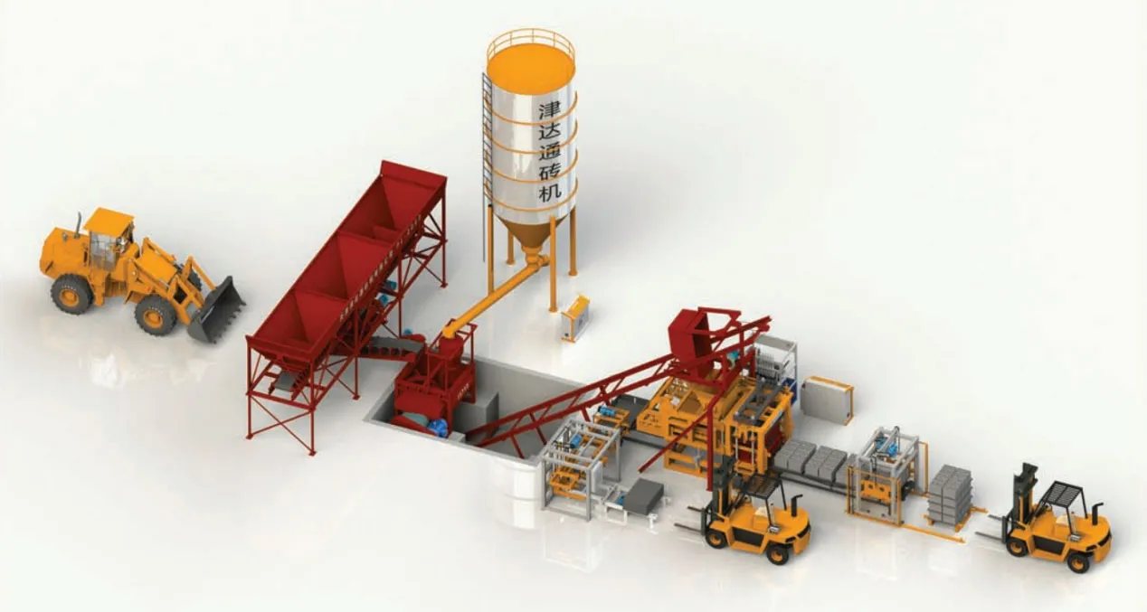 Вибропресс для пустотелых стеновых блоков JDT-2000TK10 (6)