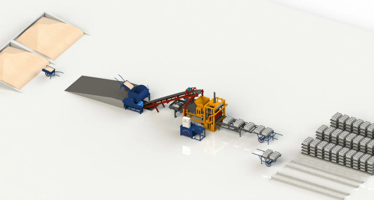 Полуавтоматический вибропресс для пустотелых блоков JDT-QT4 (6)