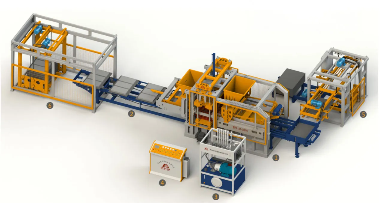 Формовочная машина для цветной тротуарной плитки JDT-2000H7-T (2)